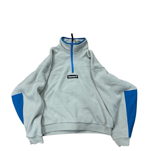 Timberland Fleece Half Zip Jacket Sweatshirt-    Size Large - Picture 4 of 9